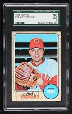 1968 Topps Milt Pappas #74 SGC 96 MINT 9 yj7