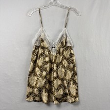 Victorias Secret Chemise Women Large Animal Print Lace Lingerie Negligee Leopard