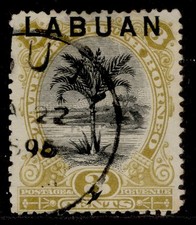 NORTH BORNEO - Labuan QV SG64a, 3c ochre, USED. Cat &pound;10.