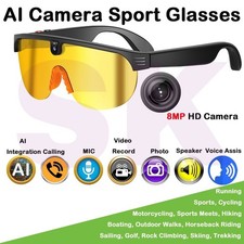 Smart Glasses Wireless Bluetooth Sunglasses Headphones HD Mic Sports Protection