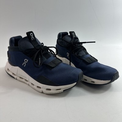 On Cloudnova Mesh Lace Up Running Sneakers Navy White Black Athletic SIZE -W 6.5