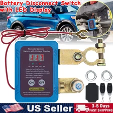 12V 24V Remote Battery Disconnect Switch 240A Car Kill Off Switch LED Display US