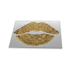 Herdabdeckplatte Ceran 1 Teilig 80x52 Abstrakt Gold Abdeckung Glas Spritzschutz