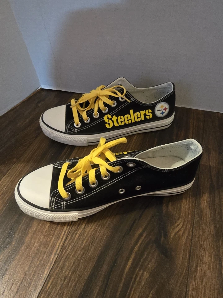 Zapatos para mujer talla 8,5 NFL Steelers, muy baratos, zapatos sin cordones NFL, Pittsburgh  Foto 2 de 4