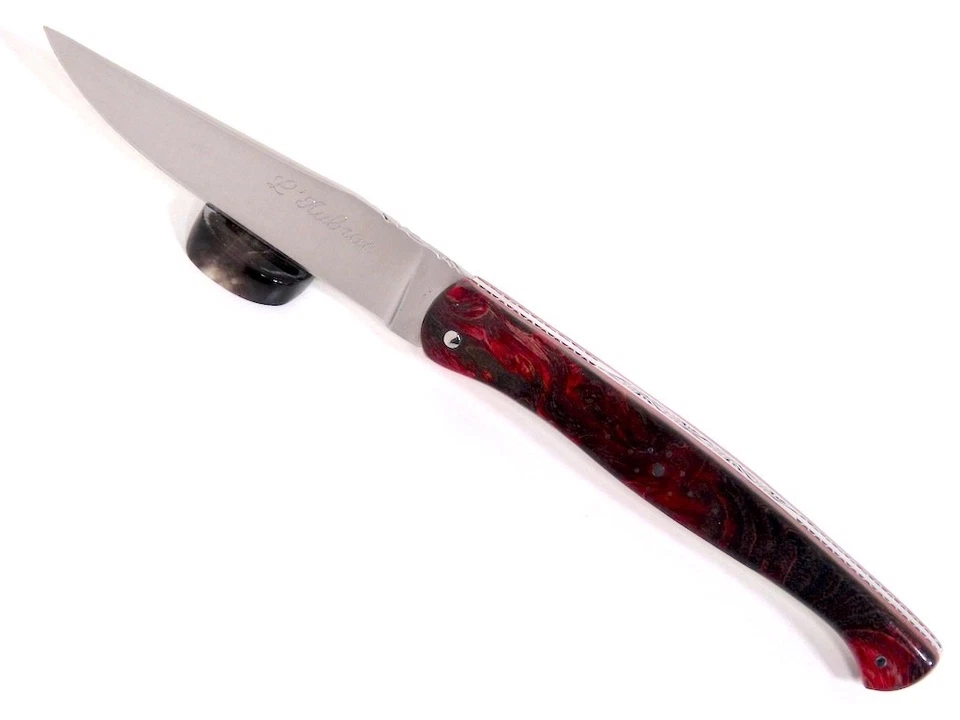 Couteau de Poche "L'Aubrac", Modèle unique créé et ciselé par  David DAUVILLAIRE - Photo 2/4