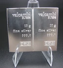 20 GRAMS of SILVER--Two 10-Gram Bars--Valcambi Combibar Swiss Bullion Lot