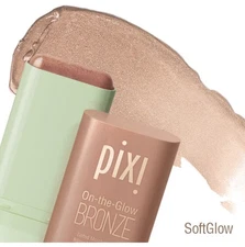 PIXI ON-THE-GLOW BRONZE  TINTED MOISTURIZER STICK SOFTGLOW NEW IN BOX 0.6 Oz