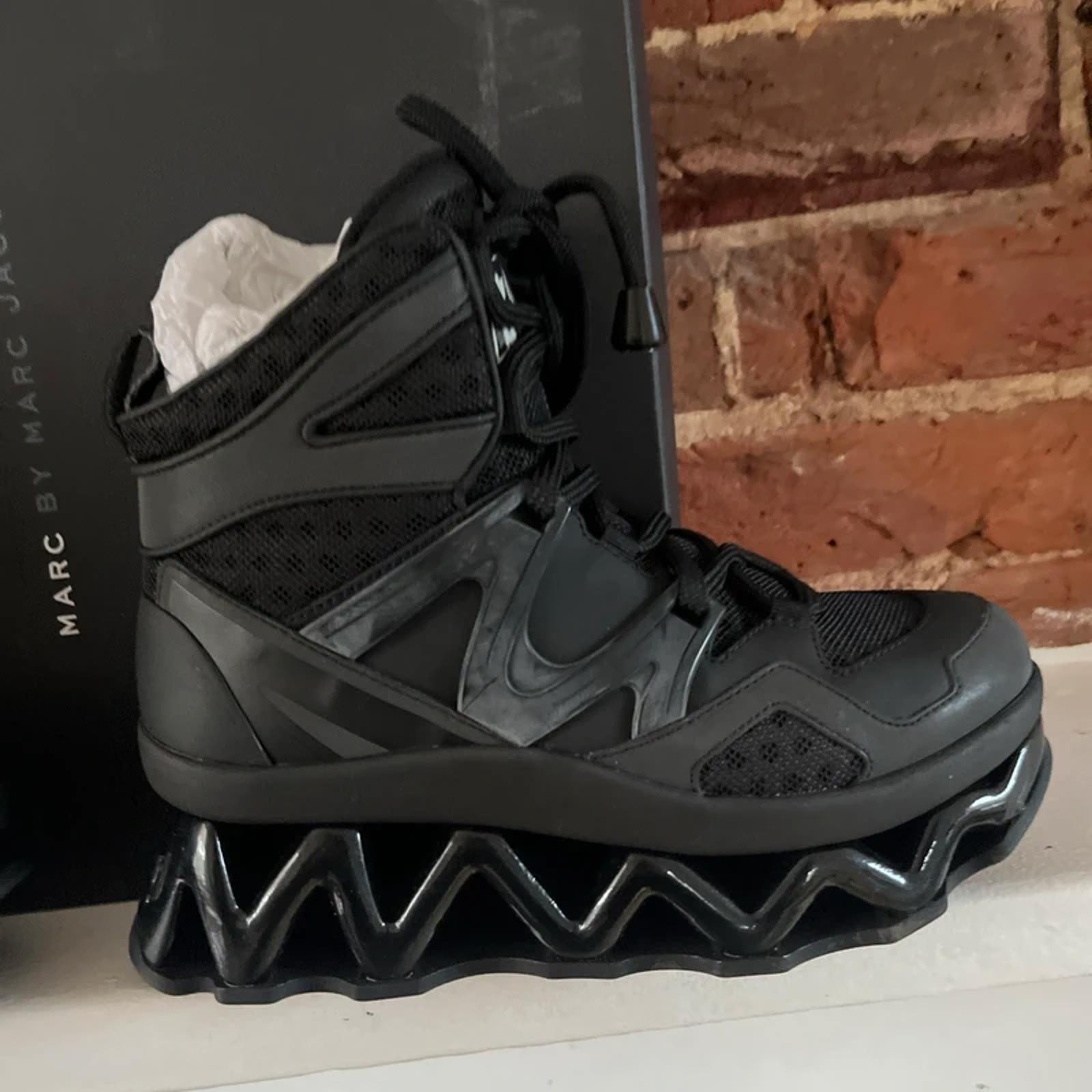 Marc By Marc Jacobs Ninja Wave Black Platform Trainers | US 5/EU 35 image 6