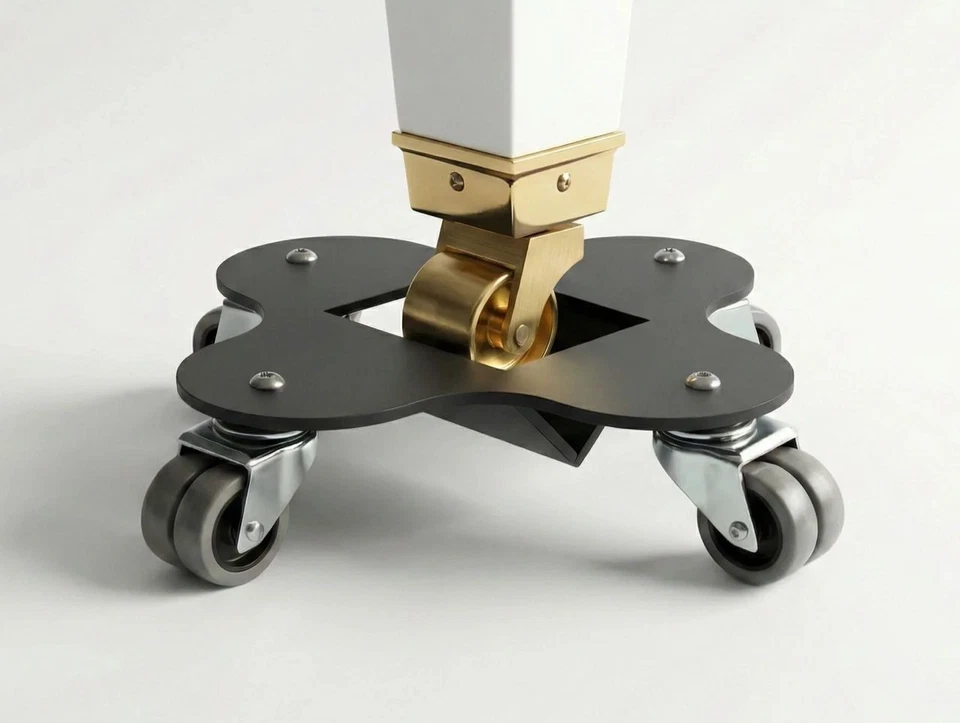 Flügeltransportrollen  3 Stk. , Rollen für Flügel, Transportrollen, Möbelroller - Bild 1 von 4
