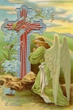 HAPPY EASTER Vintage Postcard Reproduction 6'' by 4'' Heavy Card Stock