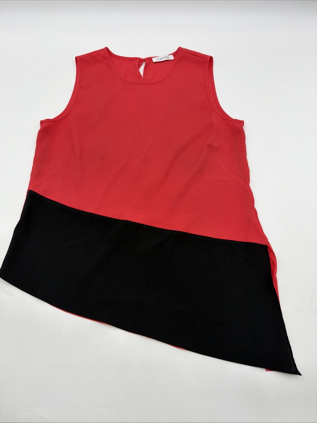 Calvin Klein Blouse Women S Red & Black .#37952