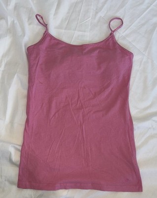 Aeropostale Y2K  Adjustable Strap Formed Cami Shelf Bra SZ.L Pink