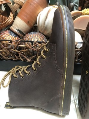 Dr Martens Tobias 8 Eye Boot Brown Greasy Leather EU 37 US 6 