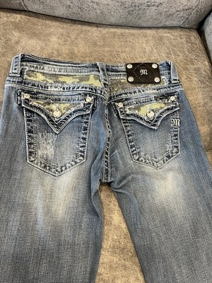 Miss Me Size 29 Boot Cut Model JY6242B with Crystals and Rhinestones Women's