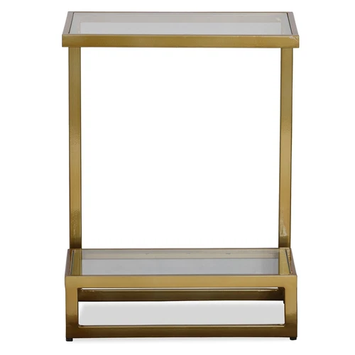 Uttermost Musing Brushed Brass Accent Table - Picture 1 of 4