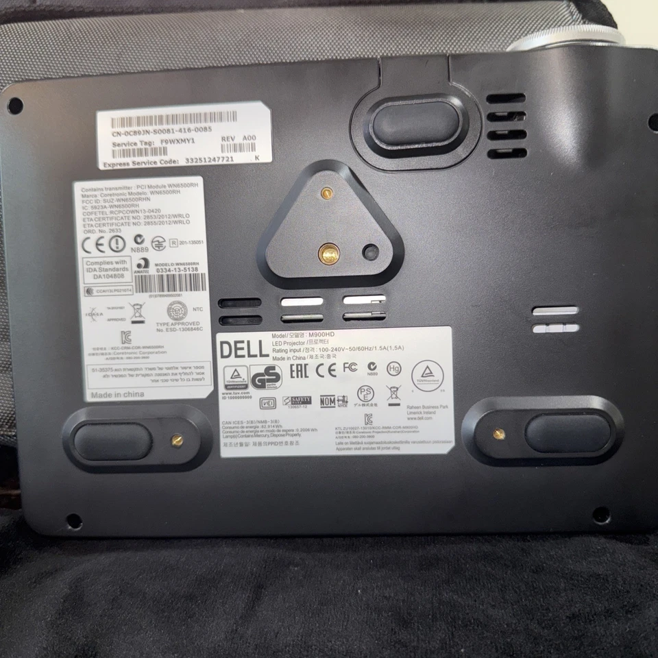 Dell M900HD WXGA Black Portable DLP Bundle Projector w/Carry Case, Acc. Docking - Image 4 of 4