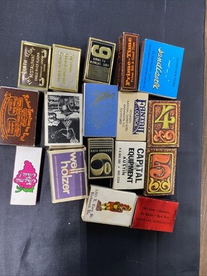 Vtg Advertising Vtg Match Boxes Lot of 17 Some Duplicates Small and Full Size