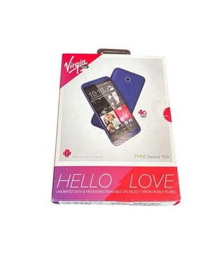 **BRAND NEW** HTC Desire 510 4GB - Blue (Virgin Mobile) Smartphone OPEN BOX NEW