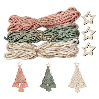 Makramee gewebter Weihnachtsbaum DIY Kit Weihnachten Basteln Geschenkset sehr geeignet6973
