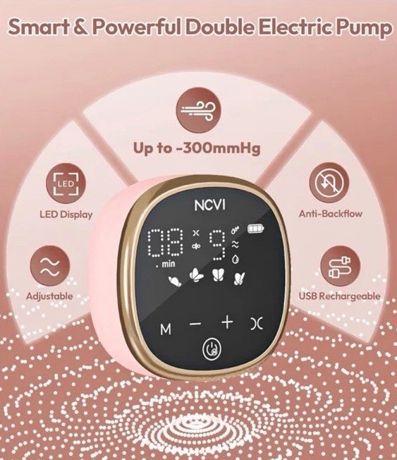 NCVI Electric Breast Pump Portable Hospital-Grade Double Pump