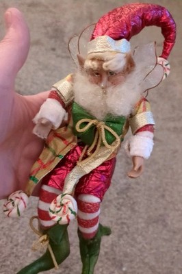Mark Roberts Lollipop Fairy Ornament Peppermint Candy Christmas Holiday Santa