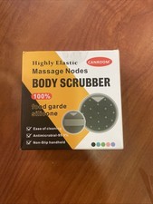 CANROOM Silicone Body Scrubber Dark Gray Antimicrobial Non-Slip Massage