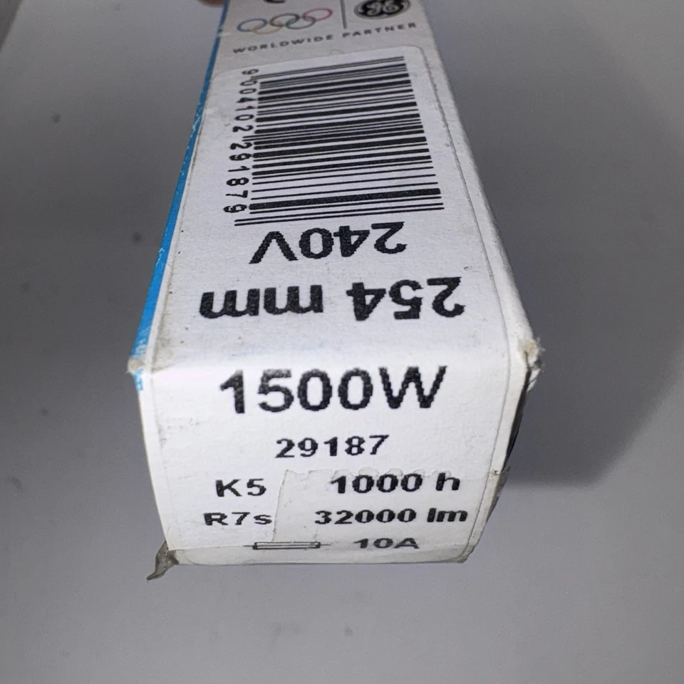 GE 1500W Halogen Striplight 254mm K5 R7S 32000lm 10A – Pack of 5 Sealed - Image 2 of 4