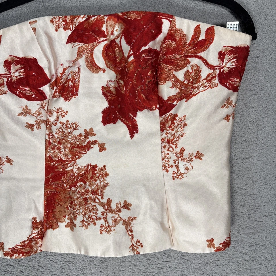 Ropa de club vintage Kay Unger para mujer talla XS Coreset seda algodón acanalado Y2K Rave Foto 3 de 4