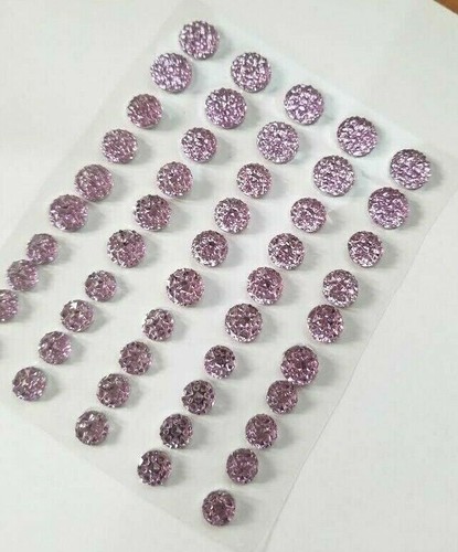 CraftbuddyUS CB70LILAC 50 Self Adhesive Clear Crystal Rhinestone Moon Rock Gem - Picture 2 of 2