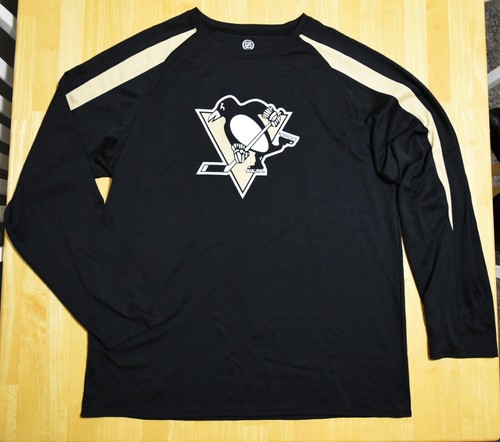 Vintage Pittsburgh Penguins NHL Hockey long sleeve Shirt Men's XL 100% polyester