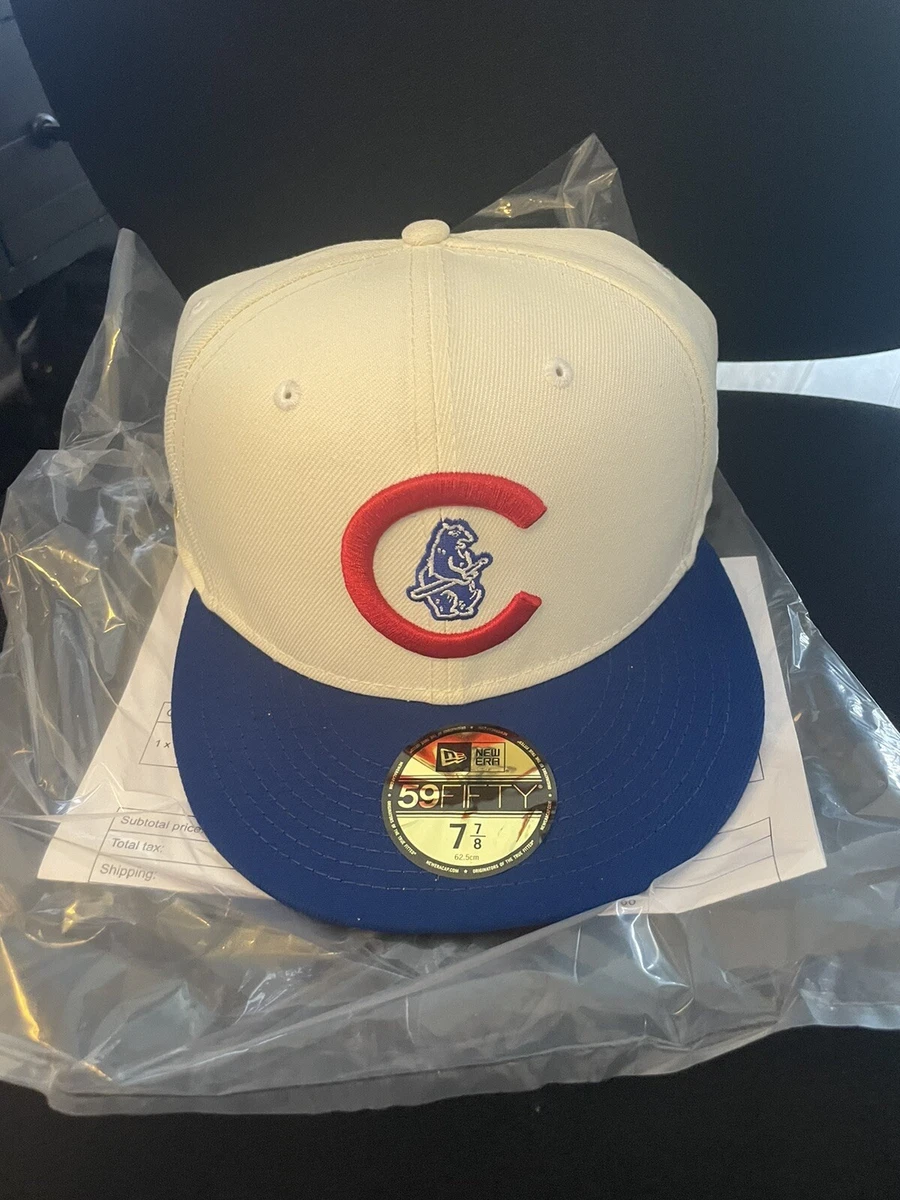 Brand New - Off White Chicago Cubs 1908 World Series Patch New Era Hat - 7  7/8