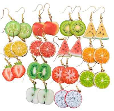 Früchte Stile Ohrhänger und Ohrhänger, 14 Variationen von Früchten, Zitronen, Limetten