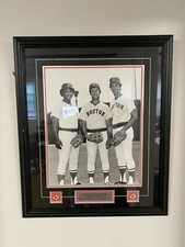 Jim Rice Fred Lynn Dwight Evans Autographed Boston Red Sox Home Run Leader Photo