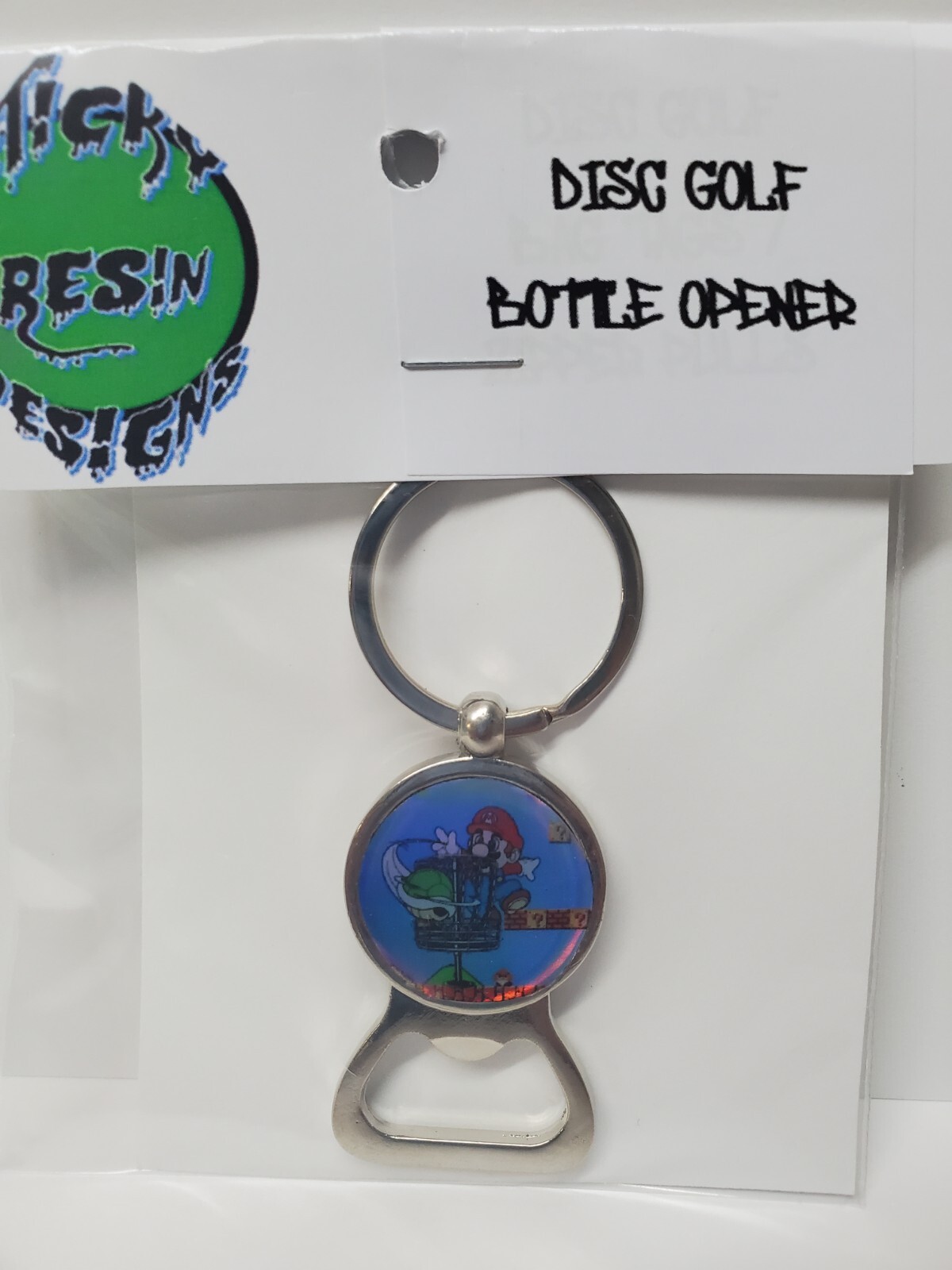 Holographic Bottle Opener made by Sticky Resin Designs