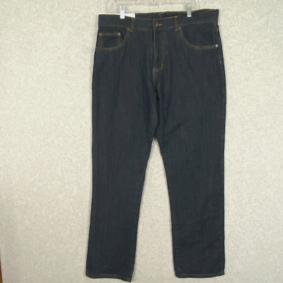 Adventuridge Jeans Mens 36x34 Blue Straight Flannel Lined Outdoor Workwear NWT