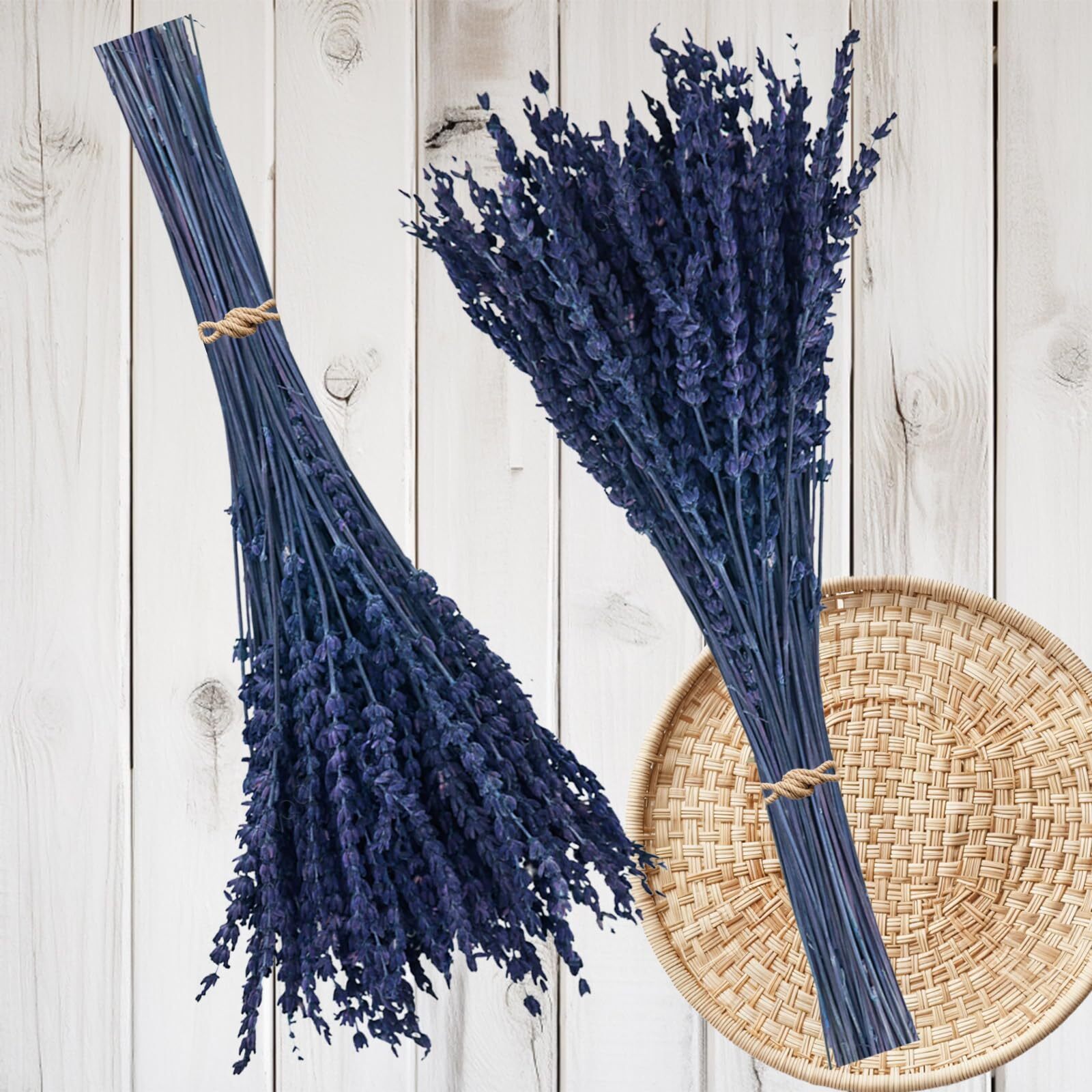 2Bundles Dried Flowers 120pcs Natural Blue Lavender Flower Fresh Flowers 15’'...-image