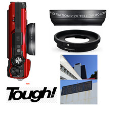 HD 16K 2.2x TELEPHOTO LENS ANODIZED ALUMINIUM ADAPTER FOR OLYMPUS TOUGH TG7