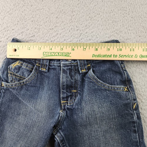 Wrangler Denim Shorts Boys 4 (20") Straight Blue Jean Adjustable Waist Dark Wash - Picture 3 of 7