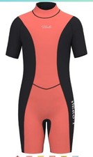 Hevto Wetsuits Kids and Youth 3/2mm Neoprene Full Shorty Suits Surfing Swimming