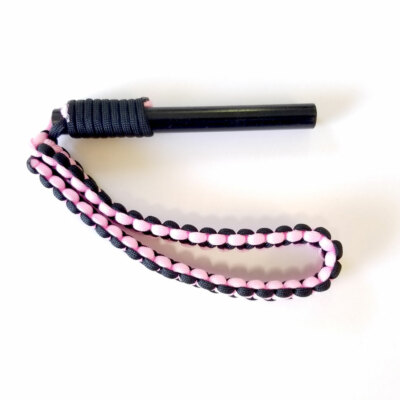 Ferro Rod Fire Starter - The BigDaddy - Pink and Black - 5in by 1/2in