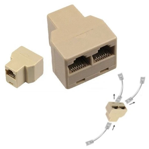 duplicatore RJ45 CAVO Sdoppiatore Splitter di RETE Ethernet INTERNET prolunga tt - Immagine 4 di 4