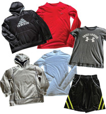 Youth Boys Clothing 6pc. Lot sizes: 10-12 Under Armour, Nike, Adidas, Starter