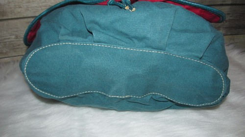 RED Marc Ecko Teal Canvas Emoji Print Style Purse Shoulder Bag CrossBody - Picture 7 of 12