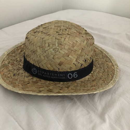 Men Panama Style Wide Rim Sun Woven Straw Hat Department 06 Nice France One Size