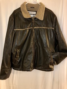 columbia leather bomber jacket