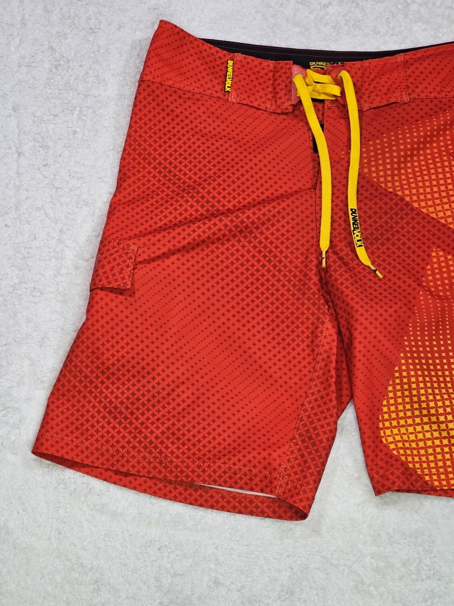 Dunkelvolk Board Shorts Mens 32 Red Draw String Pocket W