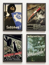 als Set: 4 Poster zum Thema Luftschutz Zivilschutz Deutschland Feuerwehr Plakate