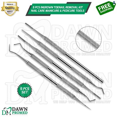 5 Pcs Ingrown Toenail Removal Kit Nail Care Manicure & Pedicure Tools German Gr
