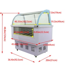 Ice Cream Refrigeration & Showcase Machine 12 PAN Gelato Ice Cream Display Case