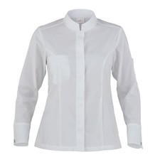 Giacca Ludovica Bianco Giacca Cuoco Collo Coreana Traspirante Elasticizzata No S